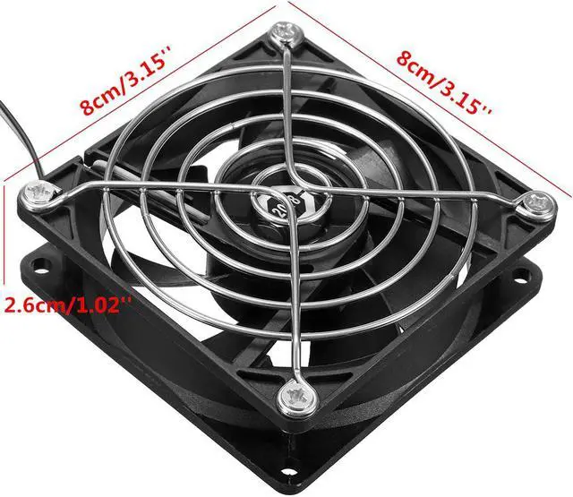 Alt view image 3 of 6 - 5V 80mm Computer Fan Portable USB Cooler Small PC CPU Cooling Computer Components Cooling Accessories Black Low Noise
