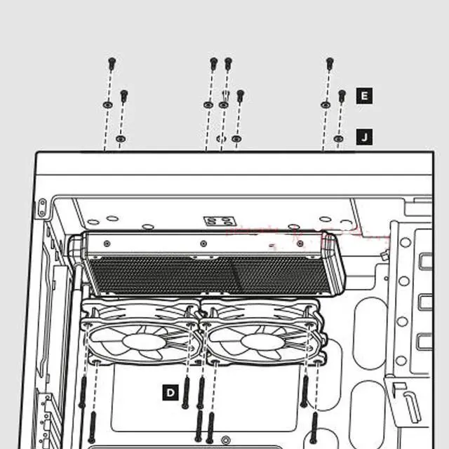 Alt view image 6 of 6 - Water cooler Radiator Fitting Screws Fan Mounting Screw Kit for Corsair Hydro Series Water Cooling