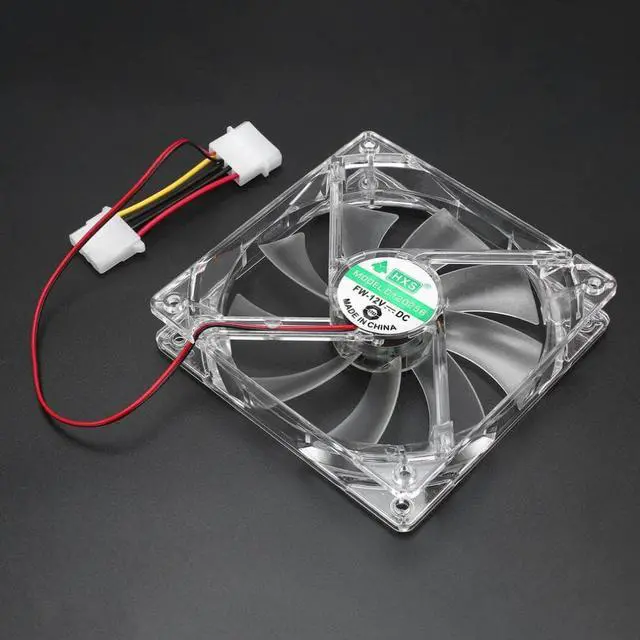 Alt view image 2 of 6 - Cooling Fan PC Computer Fan Quad 4 LED Light 120mm PC Computer Case Cooling Fan Mod Quiet Molex Connector Easy Installed Fan 12V