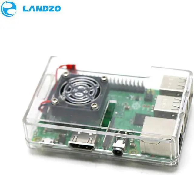 Main image of Raspberry Pi 3 B+ ABS Case Transparent Clear Box Cover Shell + Cooling Fan compatible for Raspberry Pi 3 Model B+ / 3 /2
