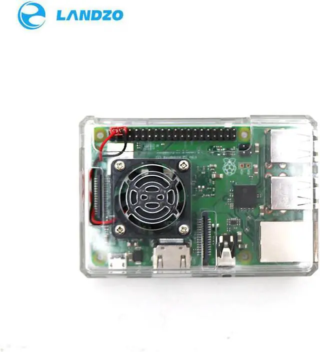 Alt view image 4 of 6 - Raspberry Pi 3 B+ ABS Case Transparent Clear Box Cover Shell + Cooling Fan compatible for Raspberry Pi 3 Model B+ / 3 /2