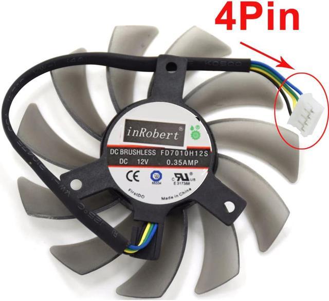 Alt view image 5 of 6 - 75mm FD7010H12S 4PIN GPU Cooler fan For MSI R6790 Twin Frozr II GTX 470 Radeon HD 6930 HD7970 ASUS R9 270 270X Cooling