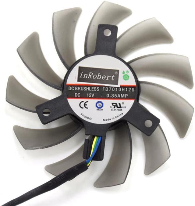 Alt view image 4 of 6 - 75mm FD7010H12S 4PIN GPU Cooler fan For MSI R6790 Twin Frozr II GTX 470 Radeon HD 6930 HD7970 ASUS R9 270 270X Cooling