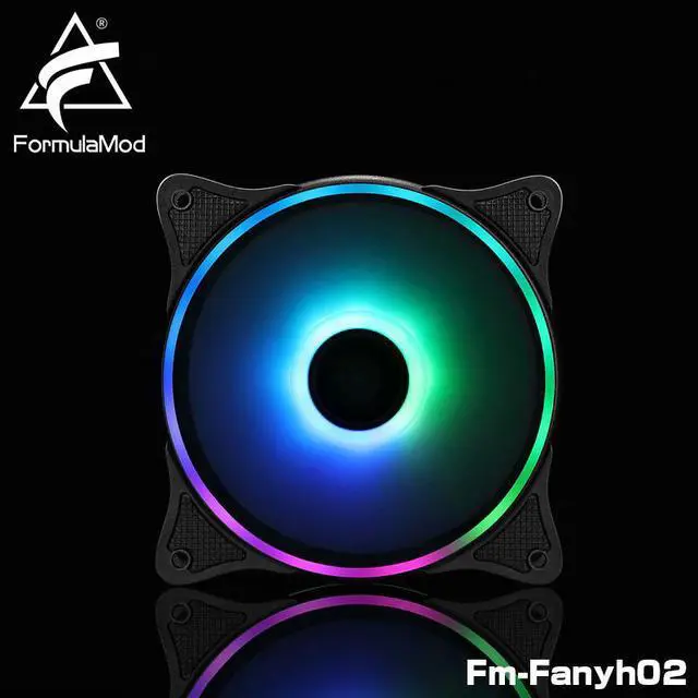 Main image of FormulaMod Fm Fanyh02 120mm PWM Fan 5v 3Pin RGB Multipurpose Radiator Cooler Hydraulic Bearing 9 Large size Blades