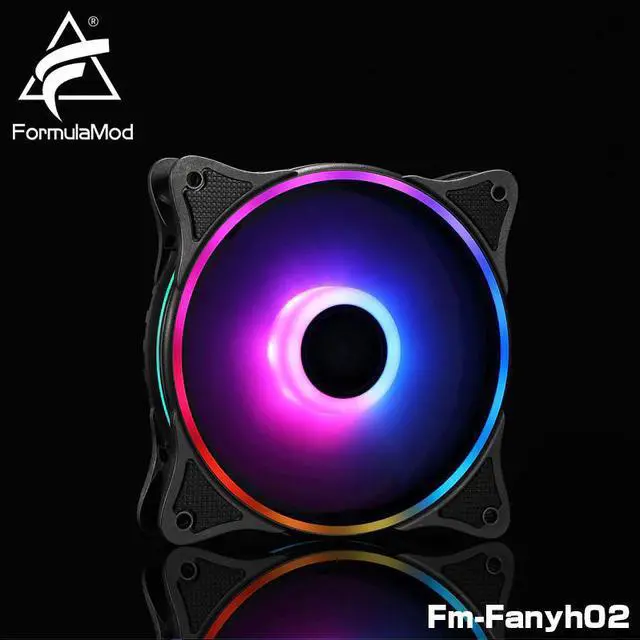 Alt view image 2 of 6 - FormulaMod Fm Fanyh02 120mm PWM Fan 5v 3Pin RGB Multipurpose Radiator Cooler Hydraulic Bearing 9 Large size Blades
