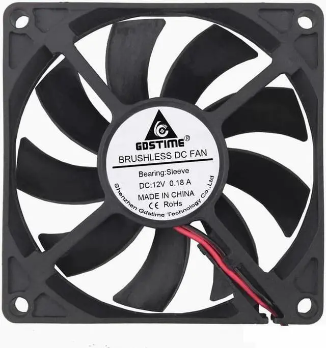 Alt view image 4 of 6 - 2 Pcs DC 12V 80mm x 15mm Computer Case Brushless PC Cooling Fan 8cm 8015 CPU Cooler 80x80x15mm 2Pin