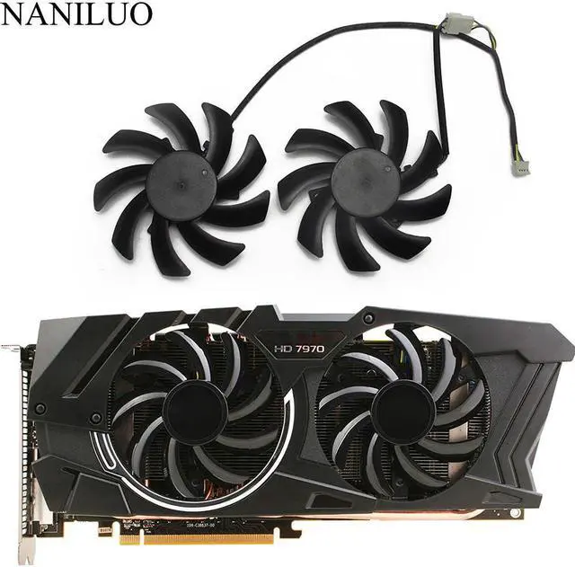 Main image of 2pcs/lot 85mm FDC10H12S9 C 12V 0.35A HD 6850 6970 7870 7950 7970 R9 290 R9 280X For Sapphire HD6850 HD6970 HD7870 2G HD7950 HD7970 Graphics Cooler VGA Card cooling fan