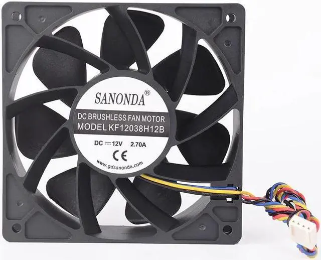 Alt view image 5 of 5 - Manufacturers supply 12038 12 v 2.7 A cooling fan, chassis fan 6000 RPM high wind 4 wire PWM control Customizable fan parameters