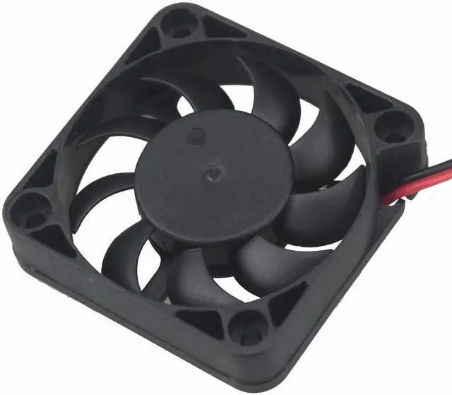 Alt view image 5 of 6 - 2 pcs 5cm DC Blushless Cooling Fan 24V 5010 50mm x 10mm 2Pin PC Computer Case Cooler Fan 50mmx50mmx10mm Black 9 Blades
