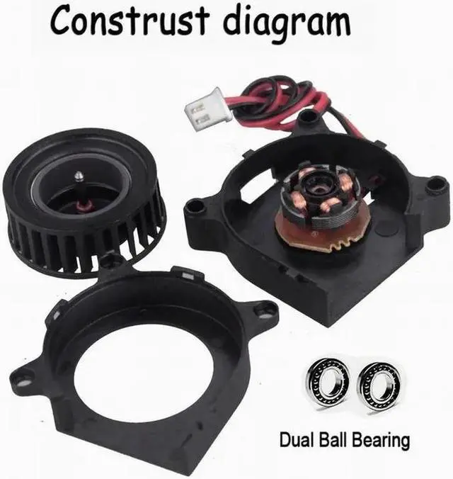 Alt view image 4 of 6 - 2pcs 4cm 40mm x 20mm 4020 24V Computer Case Cooling blower Fan 40*20mm