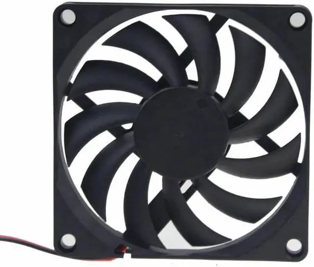 Alt view image 5 of 6 - 2 Pcs 12 Volt 8cm 80mm x 80mm x 10mm 8010 2Pin 2510 Connector Cooler Computer DC Cooling Fan 12V
