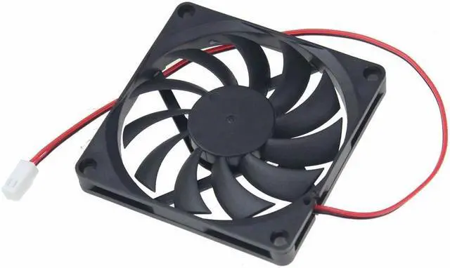 Alt view image 6 of 6 - 2 Pcs 12 Volt 8cm 80mm x 80mm x 10mm 8010 2Pin 2510 Connector Cooler Computer DC Cooling Fan 12V
