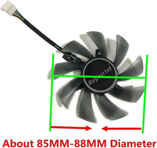 Alt view image 3 of 6 - GTX1080Ti GPU Alternative Cooler Cooling Fan T129215SU For KFA2 GEFORCE GTX 1080Ti EXOC Graphics Cards As Replacement