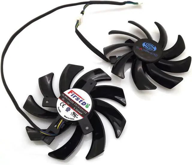 Alt view image 2 of 6 - 2pcs/lot FD7010H12S 85mm For Sapphire R9 270X 280X HD6970 HD7870 HD7950 HD7970 Graphics Card Cooling Fan
