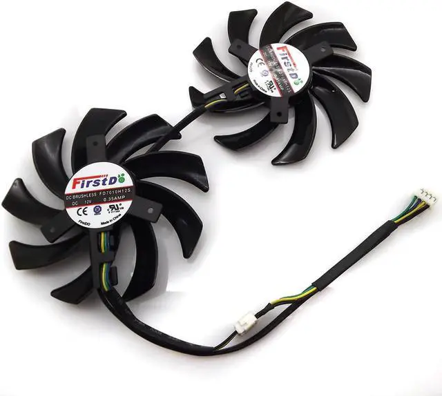 Alt view image 3 of 6 - 2pcs/lot FD7010H12S 85mm For Sapphire R9 270X 280X HD6970 HD7870 HD7950 HD7970 Graphics Card Cooling Fan