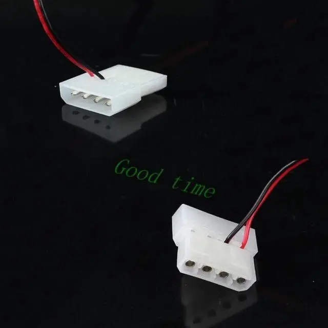 Alt view image 5 of 5 - 2 pcst Blue Quad 4 LED Lights Transparent 80x80x25mm 12V 2 Wire 4 Pin PC Computer Case Cooling Fan 80mm Mod