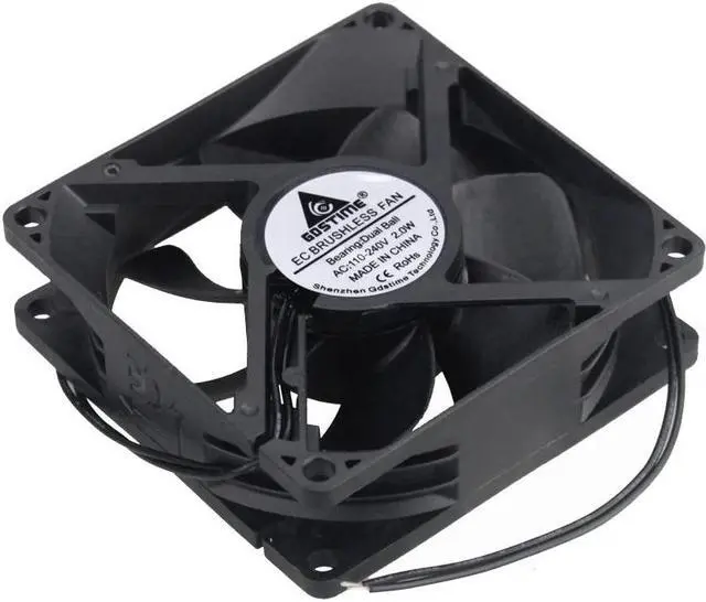 Alt view image 3 of 6 - 9cm 92mm 92x92x25mm 110V 120V 220V 240V EC Brushless Fan 2W 2400RPM Case Cooling Cooler Fan