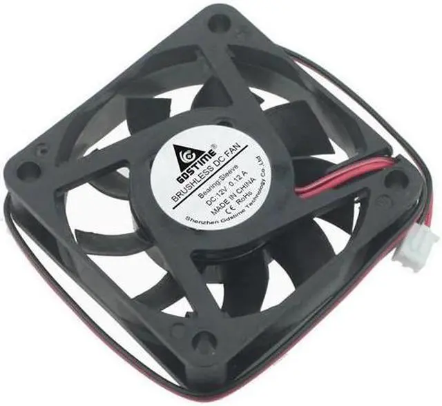 Alt view image 3 of 6 - 3pcs/lot 60x60x15mm 6015 DC fans 12 Volt 2pin Brushless 6cm Fans cooler cooling FAN radiator