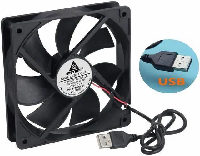 Alt view image 2 of 6 - 1 Piece USB Cooler DC 5V 120*120*25mm Ball Bearing Brushless 12cm PC Case Cooling Fan 120mm x 25mm 12025 1500RPM