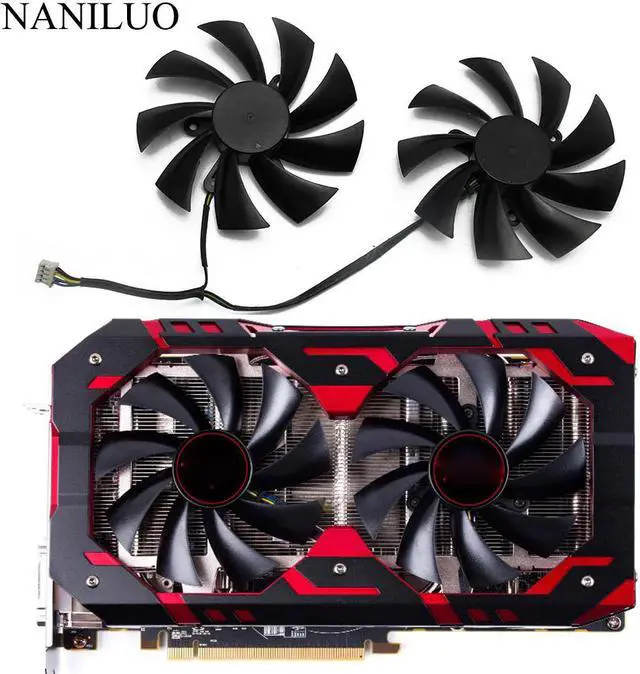 Main image of 95mm PLD10015B12H 0.55A RX580 RX590 For POWERCOLOR DATALAND Radeon RX 580 590 Red Devil Golden Sample Graphics Card Cooling Fan
