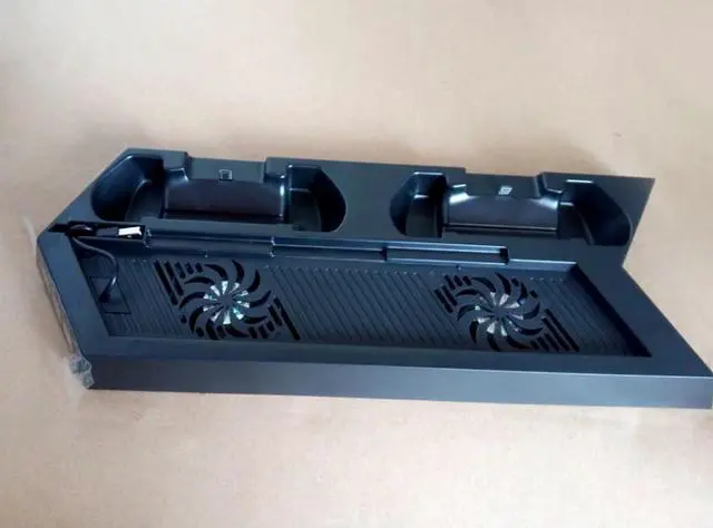 Alt view image 2 of 6 - ChengChengDianWan Dual Charger 3 in1 Vertical Controller Station Charging Bracket Stand Cooling Cooler Fan + 3 USB HUB for PS4