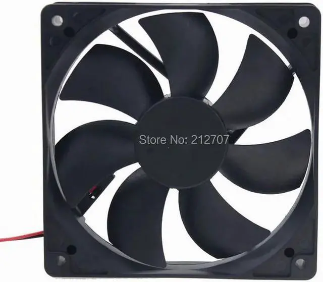 Alt view image 5 of 6 - 5pcs/lot Silent 120x120x25mm 120mm DC 12V 2 Pin Brushless Computer Cooling Fan