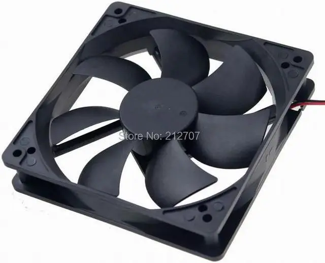 Alt view image 6 of 6 - 5pcs/lot Silent 120x120x25mm 120mm DC 12V 2 Pin Brushless Computer Cooling Fan