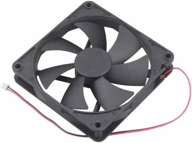 Alt view image 5 of 6 - 2 pcs 14cm 140mm*140mm PC Case Brushless Cooler 24V DC Computer Machine Motor Cooling Fan 140mm x 25mm 2Pin 14025s