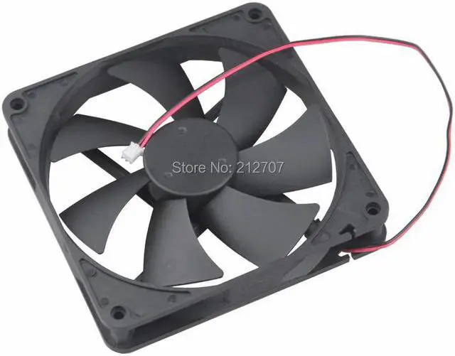 Alt view image 4 of 6 - 2PCS 140mm DC 12V 2Pin 140x140x25mm 14025 Ball Bearing Brushless Cooling Fan Cooler
