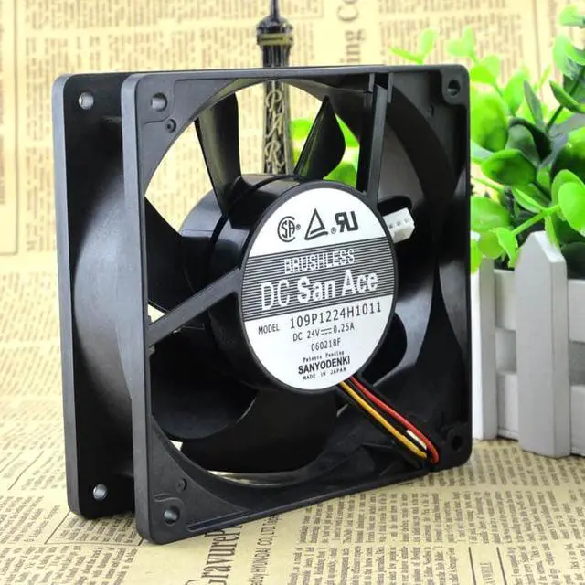 Alt view image 2 of 3 - FOR Sanyo 24V 0.25A 109P1224H1011 Inverter Cooling Fan Large Air Volume Cooling Wind