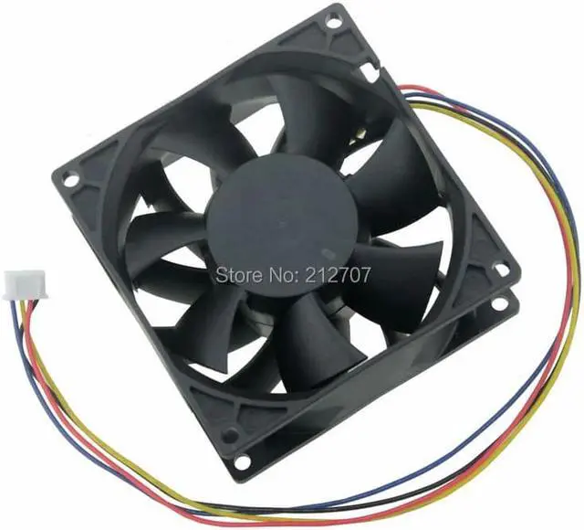 Alt view image 5 of 6 - 2Pcs 92x92x38MM 92mm 24V DC Cooling Waterproof Fan PWM 4Pin Dual Ball Bearing Computer Cooler 9238
