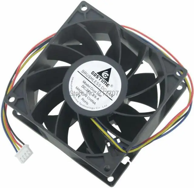 Alt view image 6 of 6 - 2Pcs 92x92x38MM 92mm 24V DC Cooling Waterproof Fan PWM 4Pin Dual Ball Bearing Computer Cooler 9238