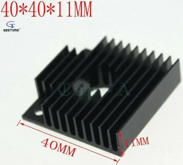 Alt view image 3 of 6 - 5 Pieces 40x40x11mm Aluminum Heatsink Cooling Fan for 3D Laser Printer CPU Chip Electronics H179