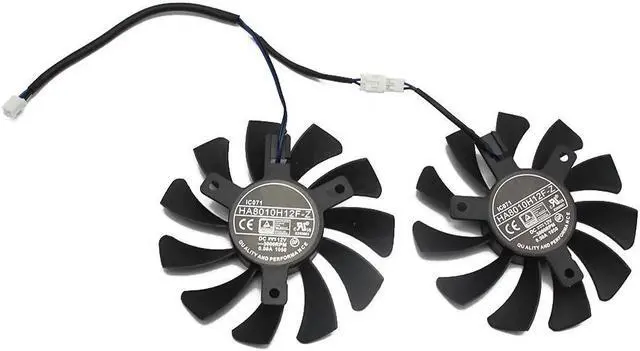 Alt view image 3 of 4 - HA8010H12F Z 75MM 2Pin GTX1050 2GT OC GPU Cooler DUAL Fan For MSI Geforce GTX 1050Ti GTX 1050 Ti 4GT OC Graphic Card Cooling Fan