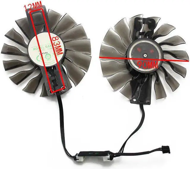 Alt view image 4 of 5 - 2pcs/set GA92S2H 4PIN 90mm VGA GTX1060 Super JetStream Fan For MAXSUN palit GTX 1060 JETSTREAM Video Card Cooling Fan