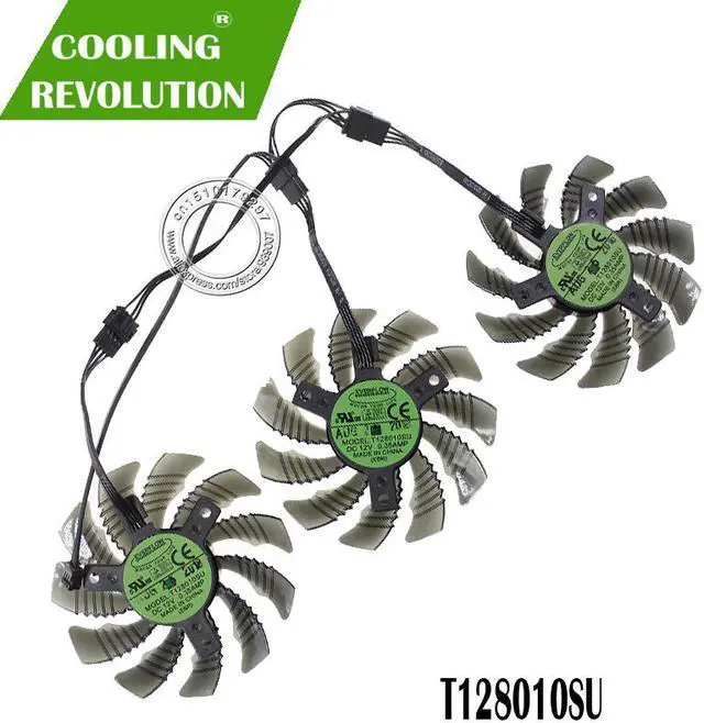 Alt view image 2 of 3 - 3PCS T128010SU GTX1060 GTX1070 GTX1080Ti 75mm GPU VGA Cooler Cooling Fan For GIGABYTE GTX 1080/1080Ti/1070Ti/1060 COOLING FAN