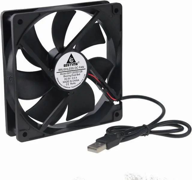 Alt view image 2 of 6 - 1 Pcs 5V 120x25mm 120mm Dual Ball Bearing PC High Speed DC Brushless Cooling Fan 12025S 12cm CPU USB Case Cooler