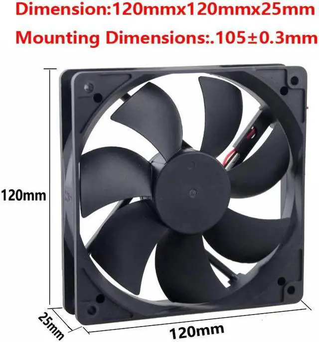 Alt view image 6 of 6 - 1 Pcs 5V 120x25mm 120mm Dual Ball Bearing PC High Speed DC Brushless Cooling Fan 12025S 12cm CPU USB Case Cooler