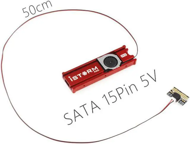 Alt view image 5 of 5 - JEYI Cooler Fan NVME NGFF M.2 Heatsink Cooling Warship Storm SSD Metal Sheet Thermal Silicon Wafer Heat sink M2 SSD Adapter