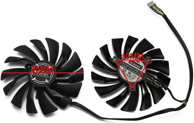 Alt view image 3 of 4 - 2pcs/lot P104 100 MINER GTX 1080/1070/1060 fan For msi GTX1080 GTX1070 ARMOR 8G OC GTX1060 Graphics Card GPU cooling Fan