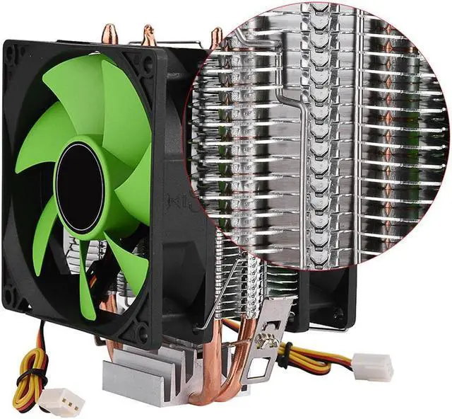 Alt view image 4 of 5 - 90mm 3Pin CPU Cooler Heatsink Quiet fans for Intel LGA775/1156/1155 for AMD AM2/AM2+/AM3 Dual sided Fan cpu fan