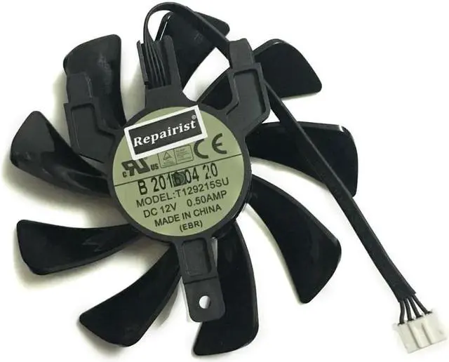 Alt view image 2 of 5 - T129215SU GPU VGA Cooler Graphics Fan For Radeon Sapphire RX470D 4G D5 RX570 RX 570 ITX Video Card Cooling As Replacement