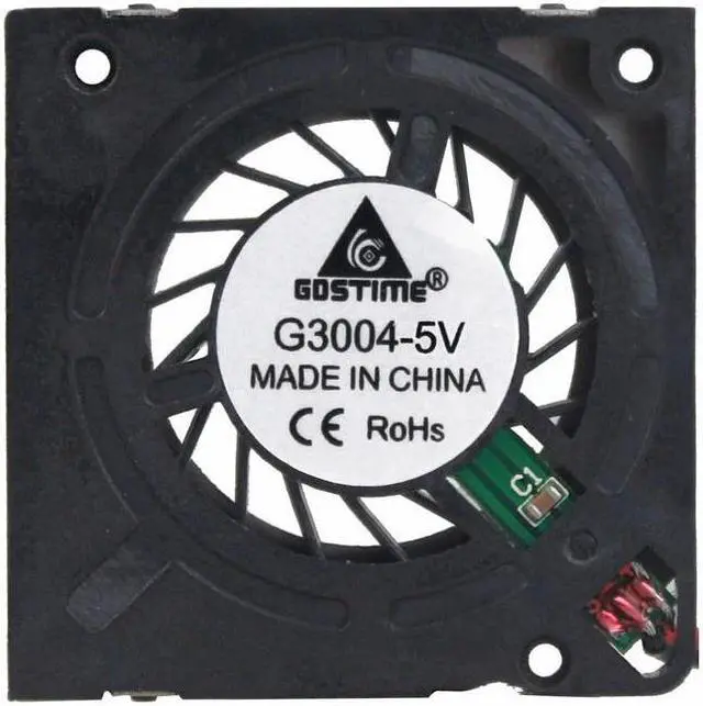 Alt view image 3 of 6 - 2 Pcs 3cm 3007 30X30X7mm 5V 0.2A Mini 3D Printer Cooler 30mm 30mmx7mm Blower 2Pin DC Cooling Fan
