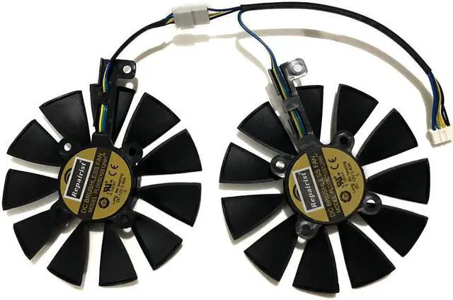 Alt view image 5 of 6 - 2pcs/set PLD09210S12HH EX GTX1070 EX GTX1060 GPU Video Cooler Fan For ASUS GeForce GTX 1070/1060 DUAL Graphics Card Cooling
