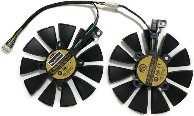 Alt view image 3 of 6 - 2pcs/set PLD09210S12HH EX GTX1070 EX GTX1060 GPU Video Cooler Fan For ASUS GeForce GTX 1070/1060 DUAL Graphics Card Cooling