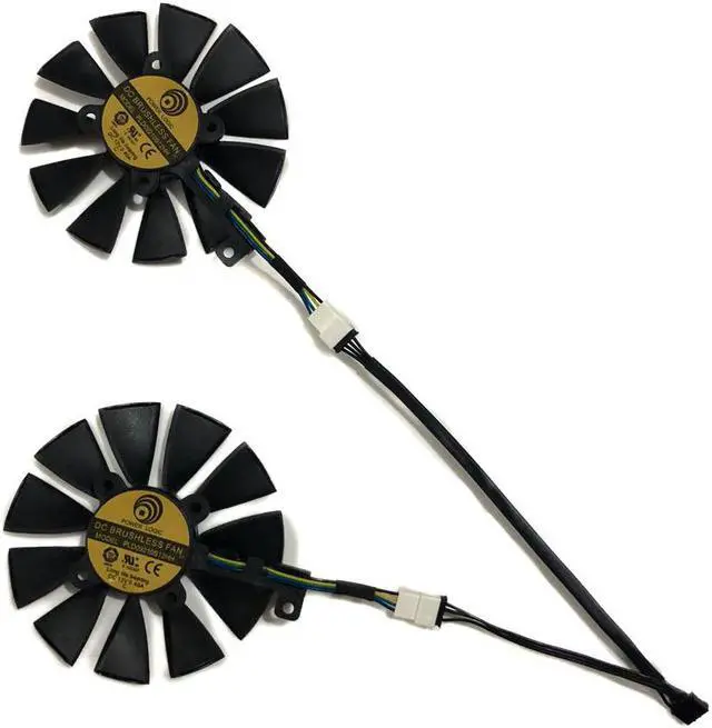 Alt view image 2 of 6 - 2pcs/set PLD09210S12HH EX GTX1070 EX GTX1060 GPU Video Cooler Fan For ASUS GeForce GTX 1070/1060 DUAL Graphics Card Cooling