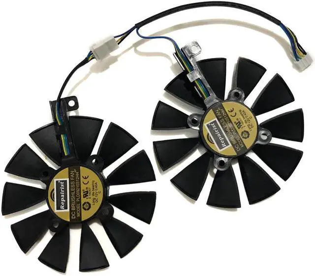 Alt view image 4 of 6 - 2pcs/set PLD09210S12HH EX GTX1070 EX GTX1060 GPU Video Cooler Fan For ASUS GeForce GTX 1070/1060 DUAL Graphics Card Cooling