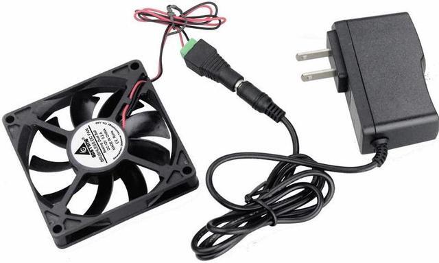 Alt view image 3 of 6 - 2 Pcs 12V AC 110V 115V 120V 220V 240V Cooling Fan Heatsink Power Supply Adapter Driver DC Ball Bearing Cooler 80*15mm