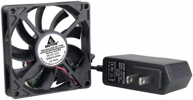 Alt view image 5 of 6 - 2 Pcs 12V AC 110V 115V 120V 220V 240V Cooling Fan Heatsink Power Supply Adapter Driver DC Ball Bearing Cooler 80*15mm