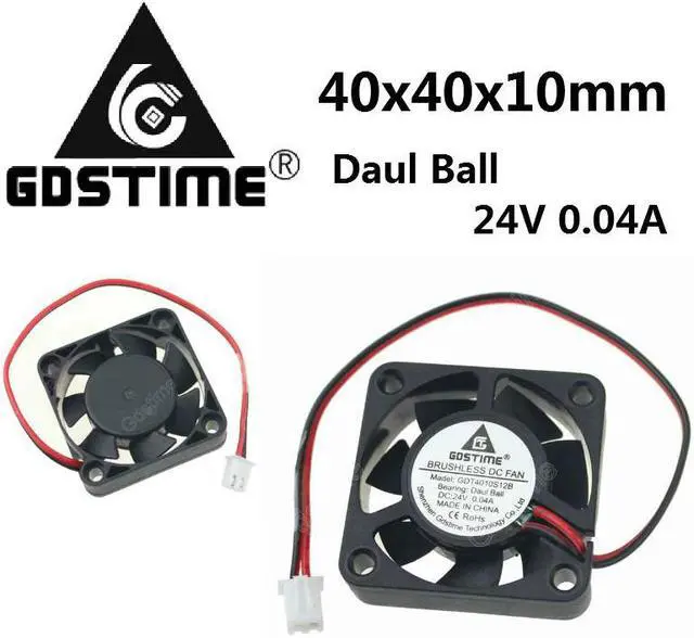 Main image of 5 Piece Smart Fan 24V 40x40x10mm 4cm Ball Bearing Small DC Cooling Fan 40mm x 10mm 4010 PC Case Cooler High Qulity